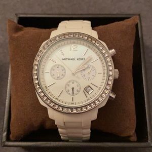 Michael Kors white ceramic women’s watch